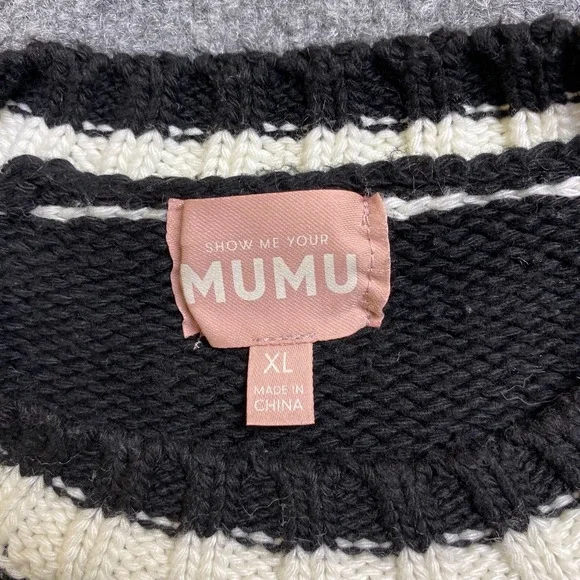 Show Me your Mumu Ski Sweater Womens Extra‎ Large Oversized Resort Lodge Snow - Picture 3 of 8